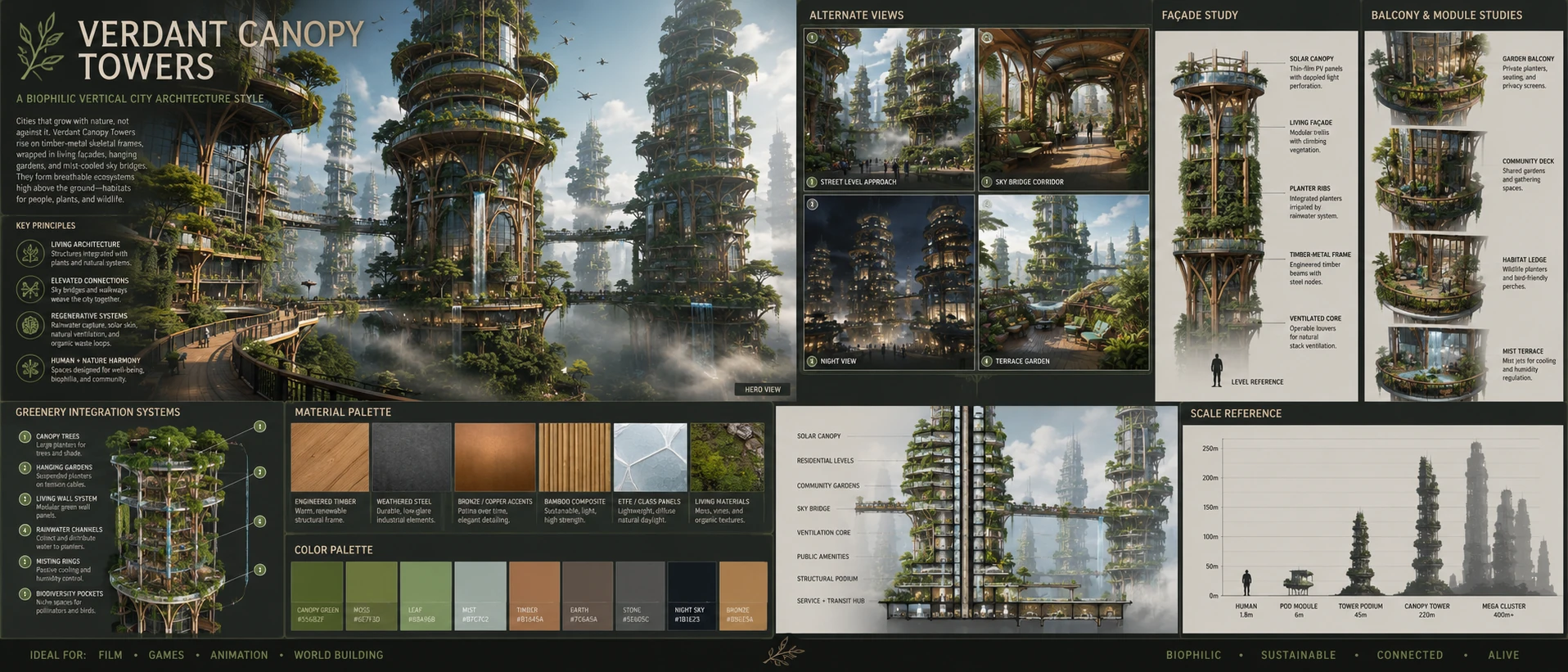Verdant Canopy Towers — Architecture & environments