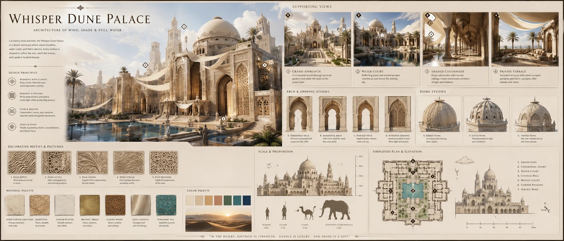 Whisper Dune Palace — Architecture & environments