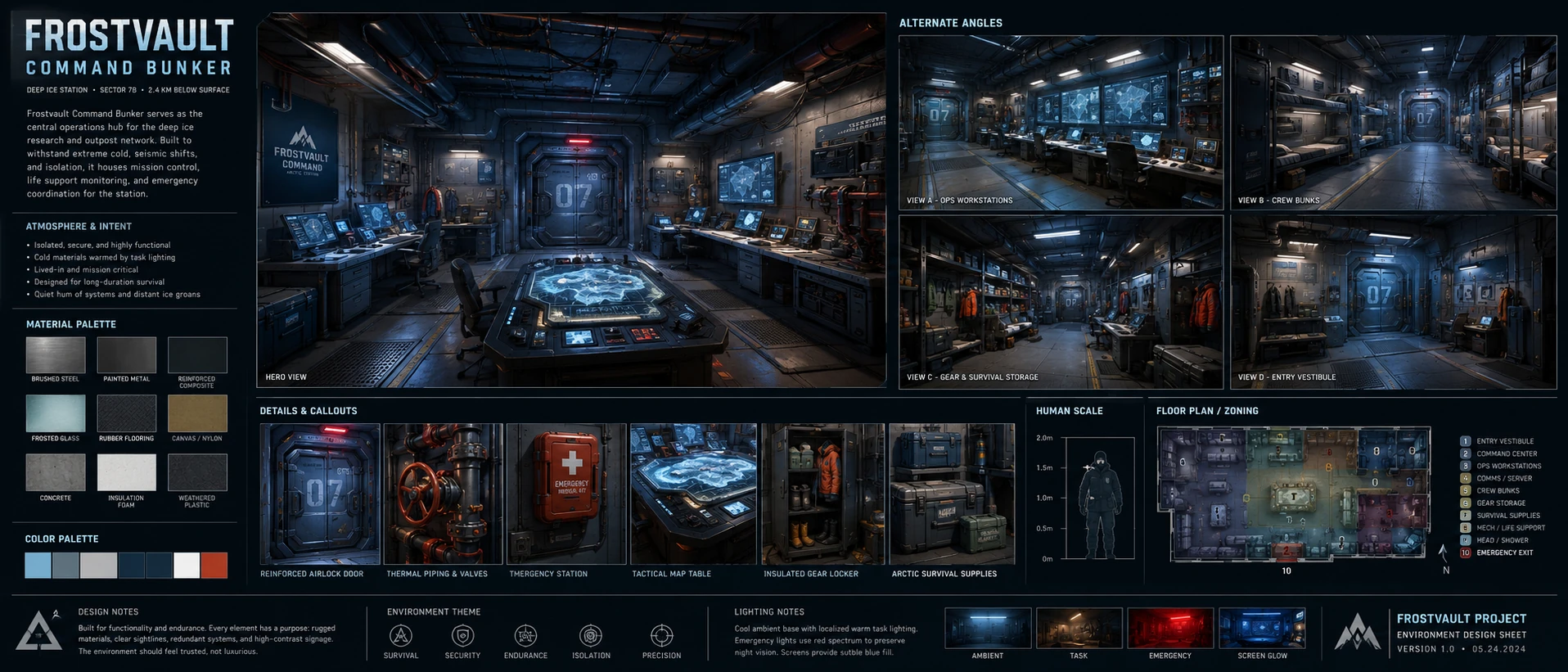 Frostvault Control Room — Interiors & atmosphere